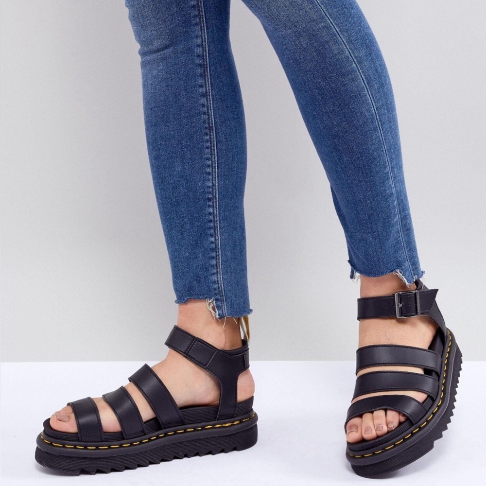 Dr. Martens black blaire flatform sandals